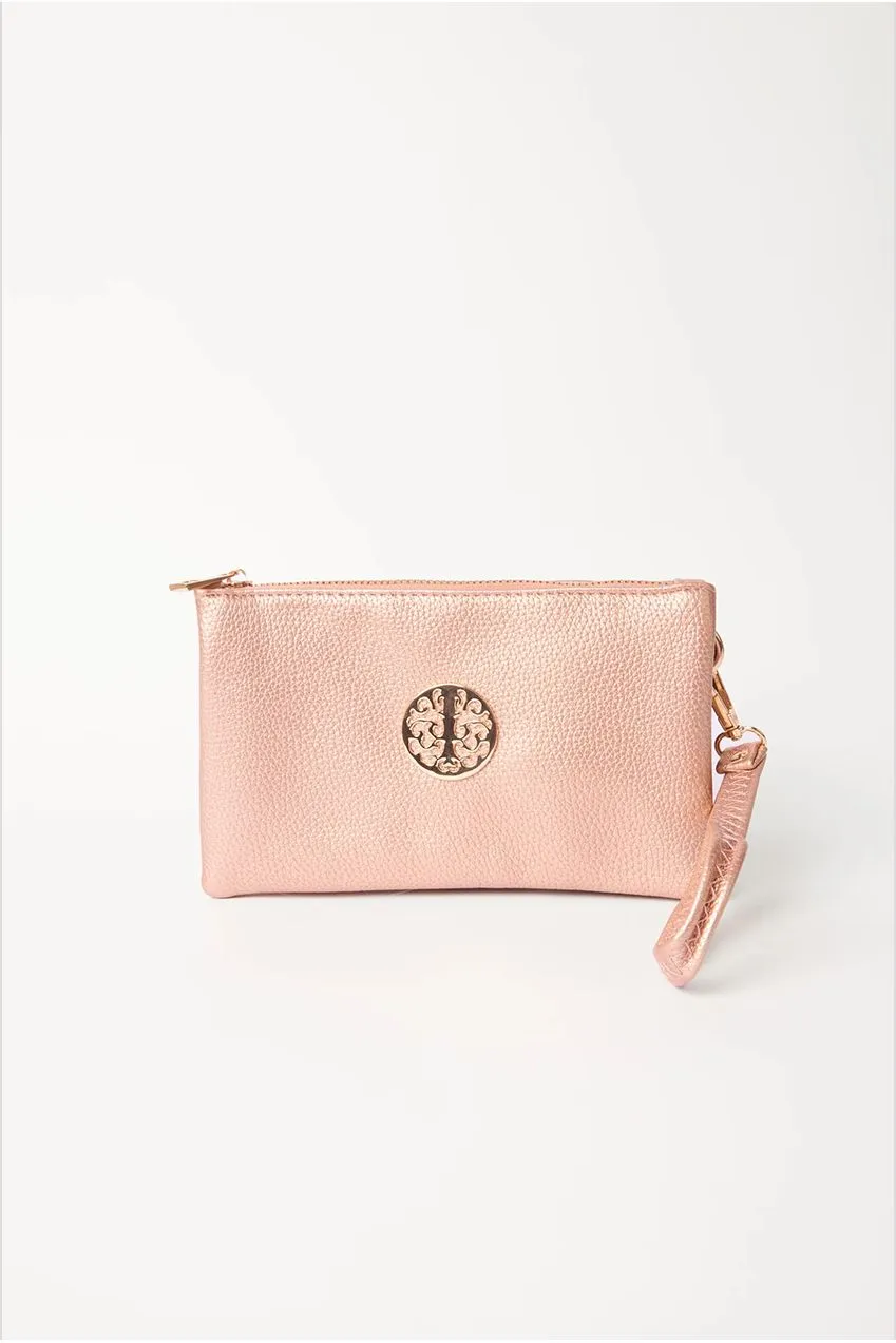 Blue Vanilla Zip Up pochette oro rosa tracolla