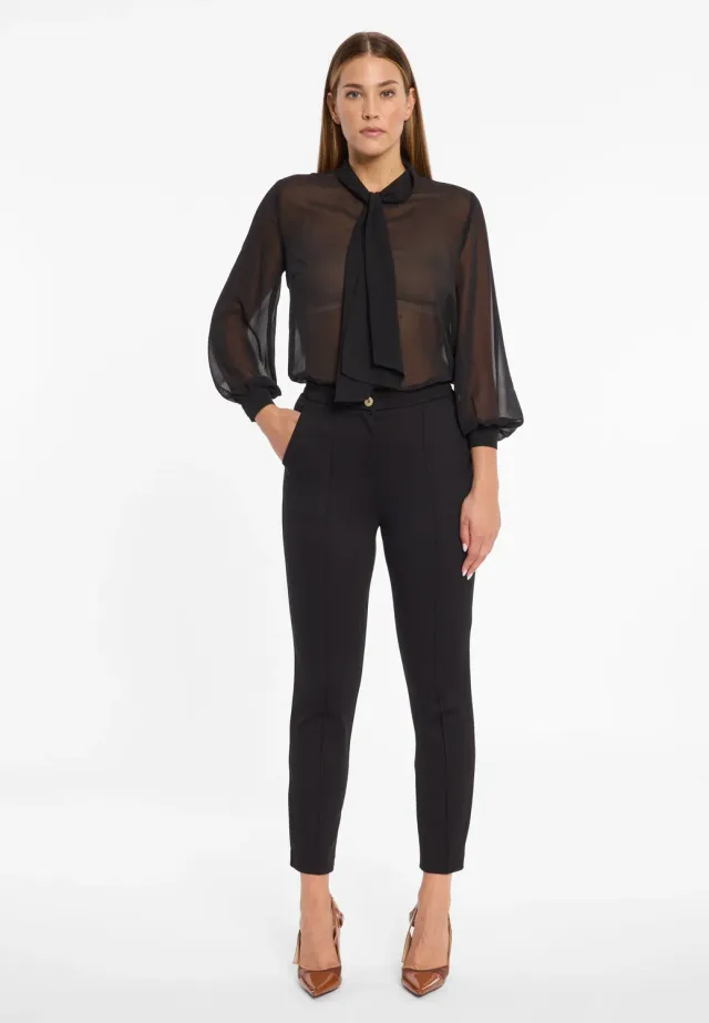 Ana Alcazar Ajala pantaloni cropped neri
