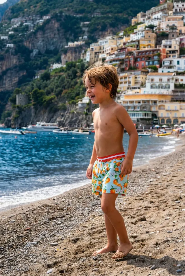 Antica Sartoria FW140 costume boxer bimbo turchese