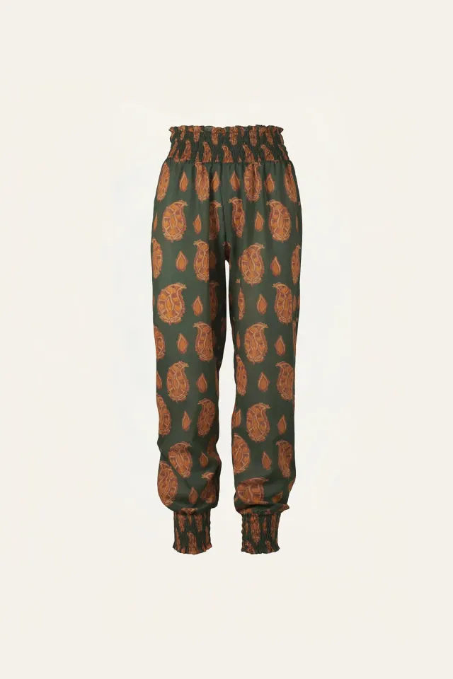 Johanna Ortiz Oasis Of The Rider pantaloni cotone verde