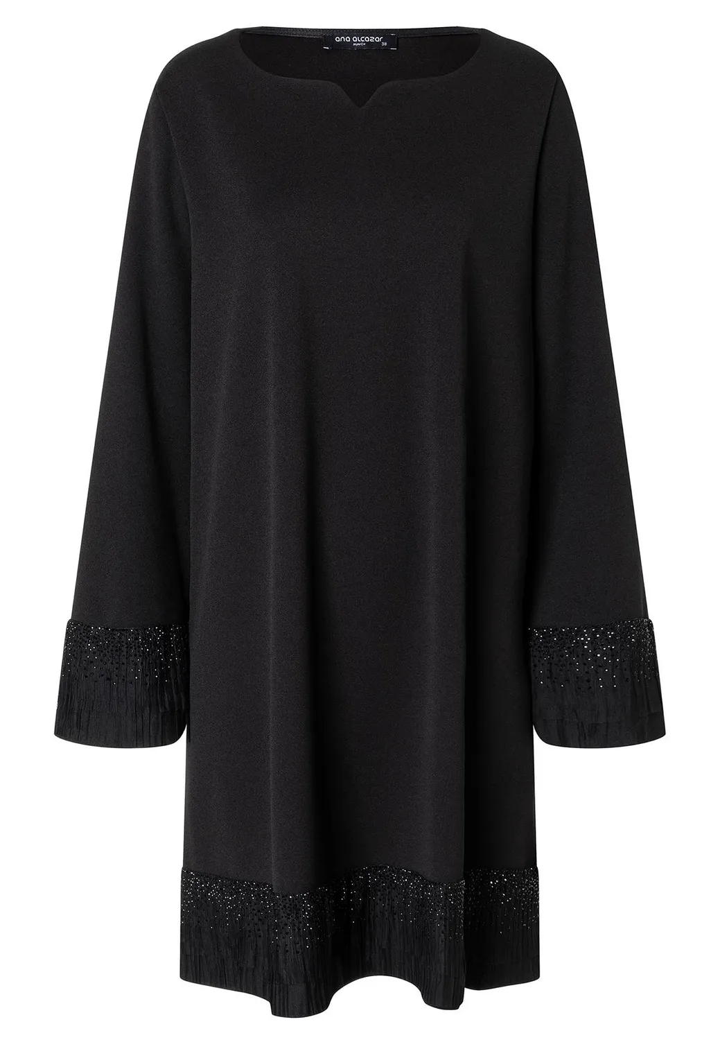 Ana Alcazar Afosi abito tunica nero glitter