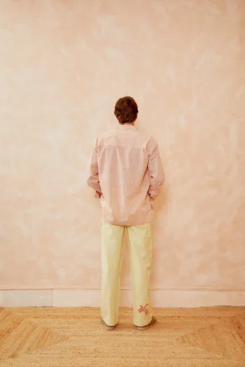 Dahlia Cecil pantaloni unisex cotone khadi dritti