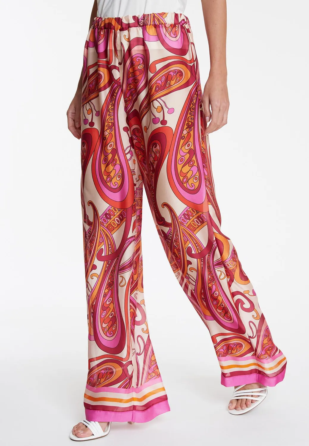 Ana Alcazar Wegora pantaloni chiffon fantasia paisley