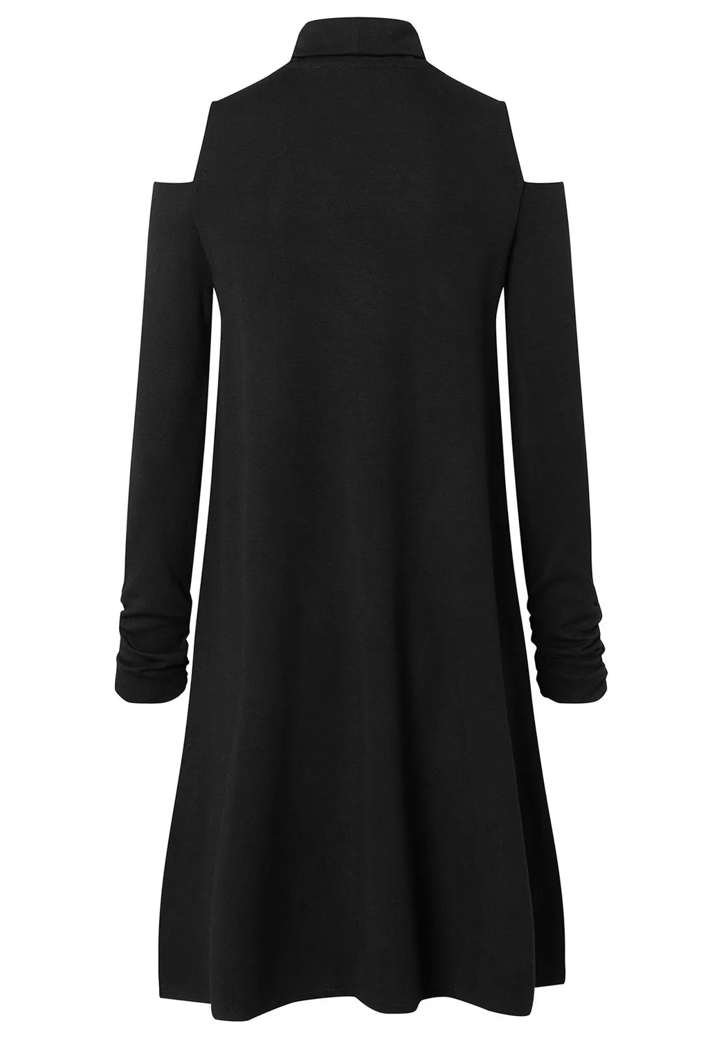 Ana Alcazar Sipa abito jersey nero scollo alto