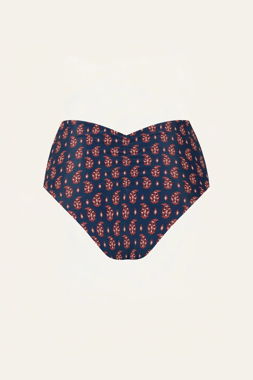 Johanna Ortiz Taita slip bikini vita alta blu navy