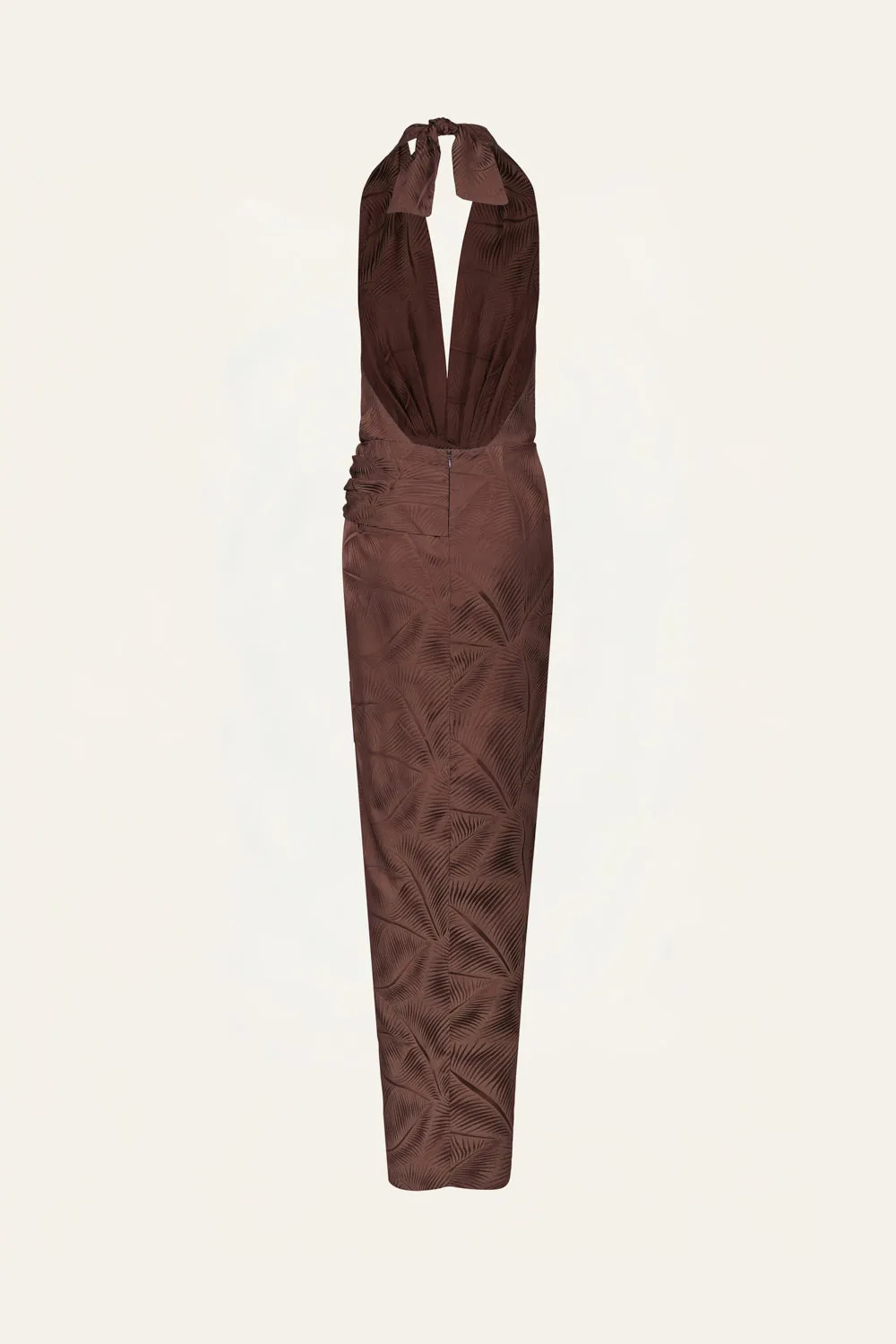 Johanna Ortiz Wildly Beautiful abito maxi halter marrone