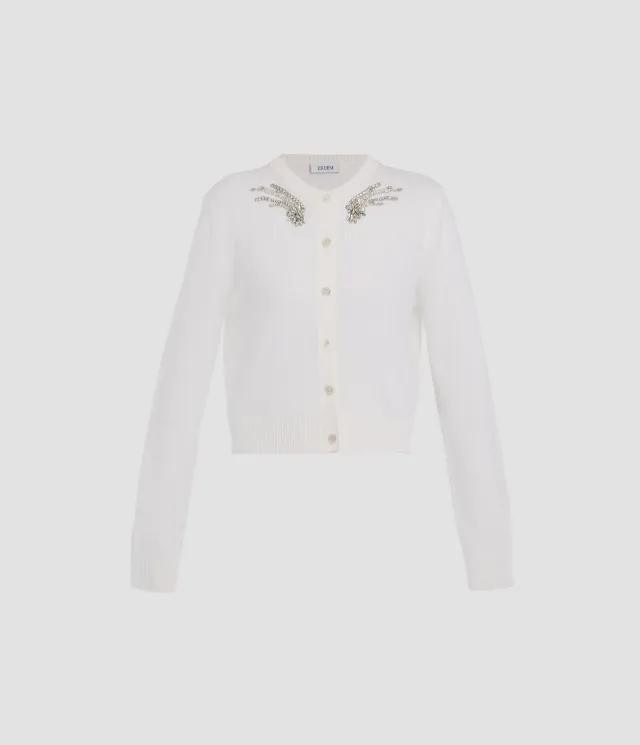 Erdem cardigan lana merino ricamato vestibilità regolare