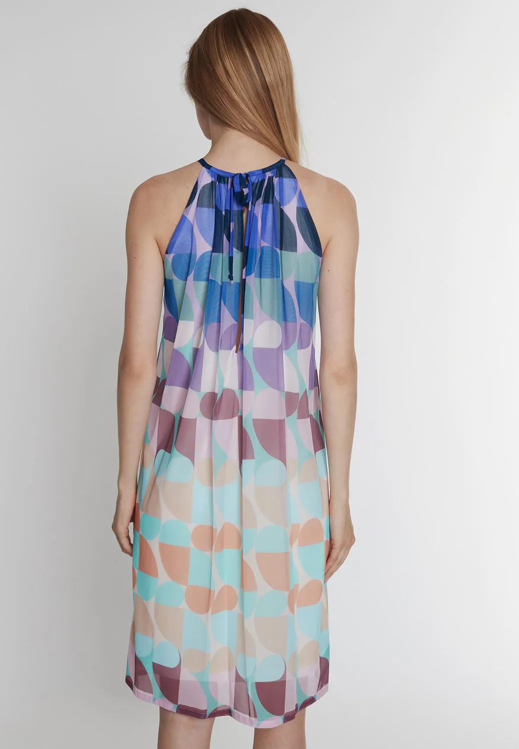 Ana Alcazar Pehla Abito Corto Neckholder Pastel
