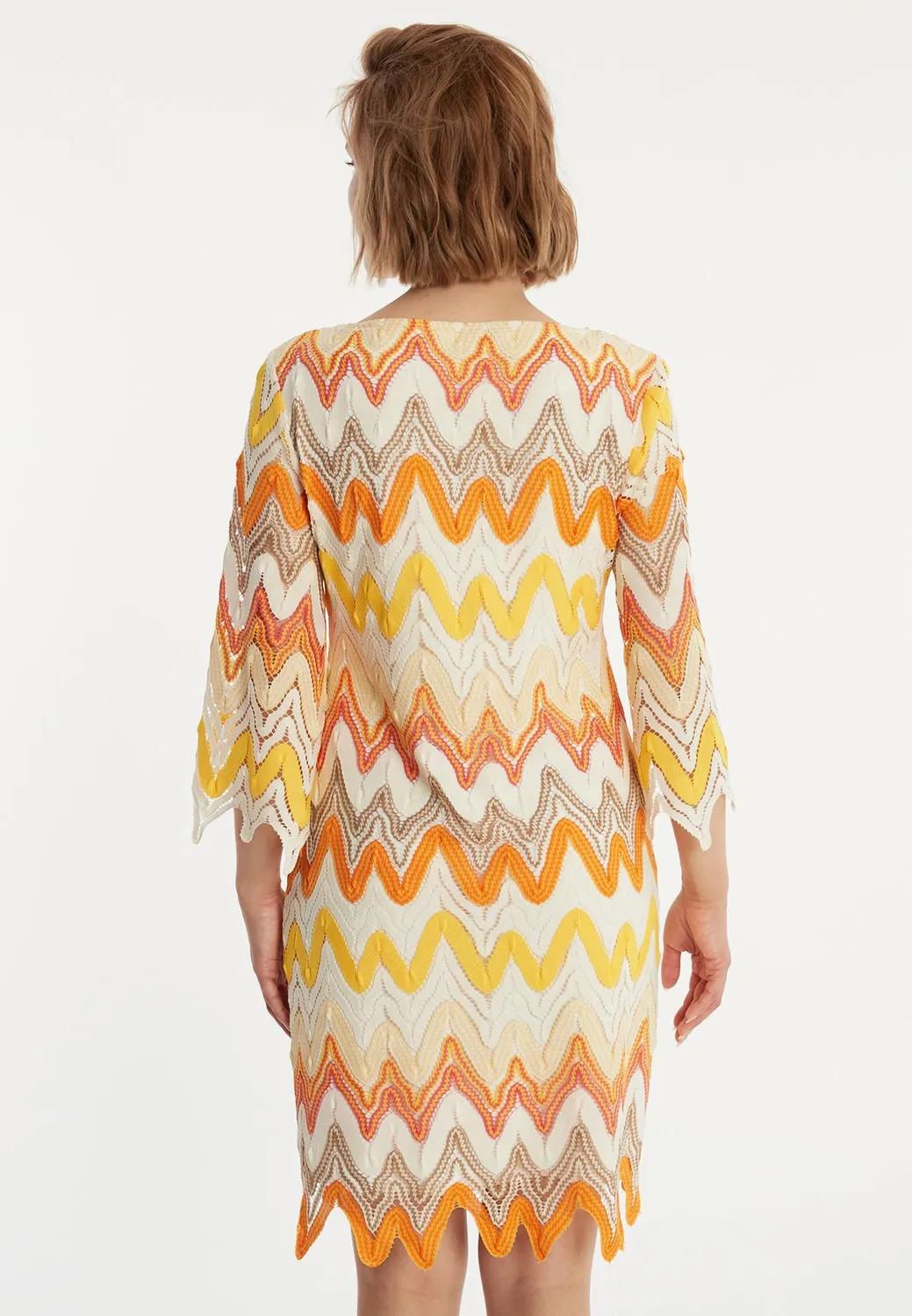 Ana Alcazar Zitea abito maglia corto giallo