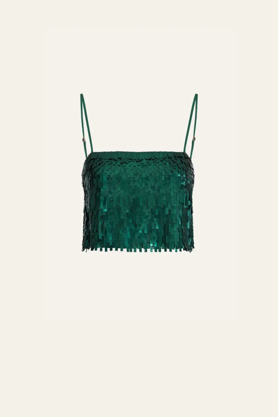 Johanna Ortiz Rio de Oro top crop paillettes verde