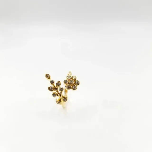 Our Dve Aura Ring anello zircon argento dorato