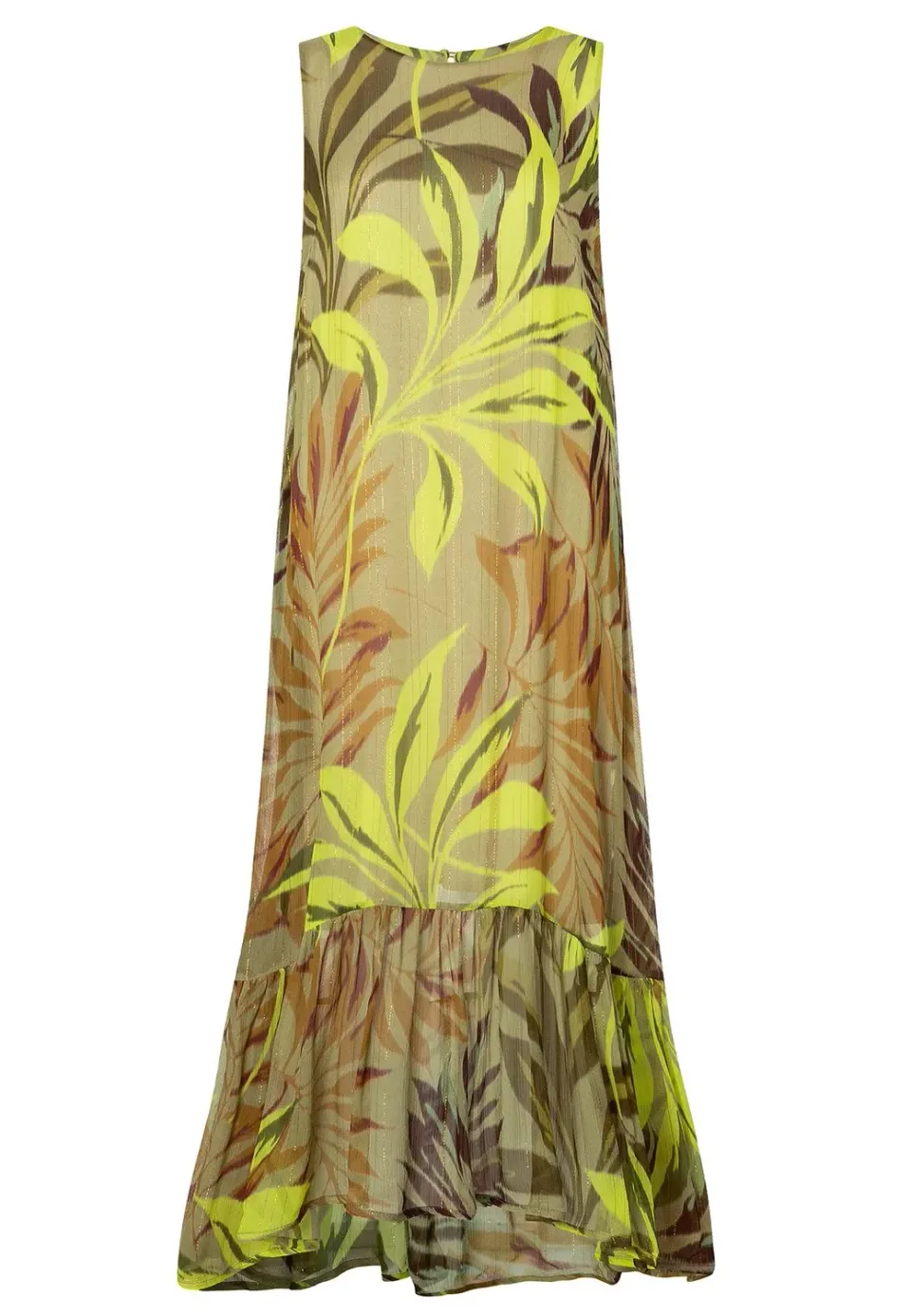 Ana Alcazar Zapara abito midi verde fantasia lurex