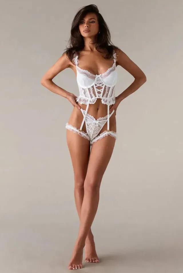 Little Nooks Elara Babydoll Pizzo Bianco 4 Pezzi S