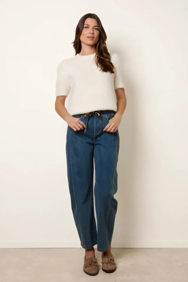 Blue Vanilla Seam Detail jeans denim blu zampa