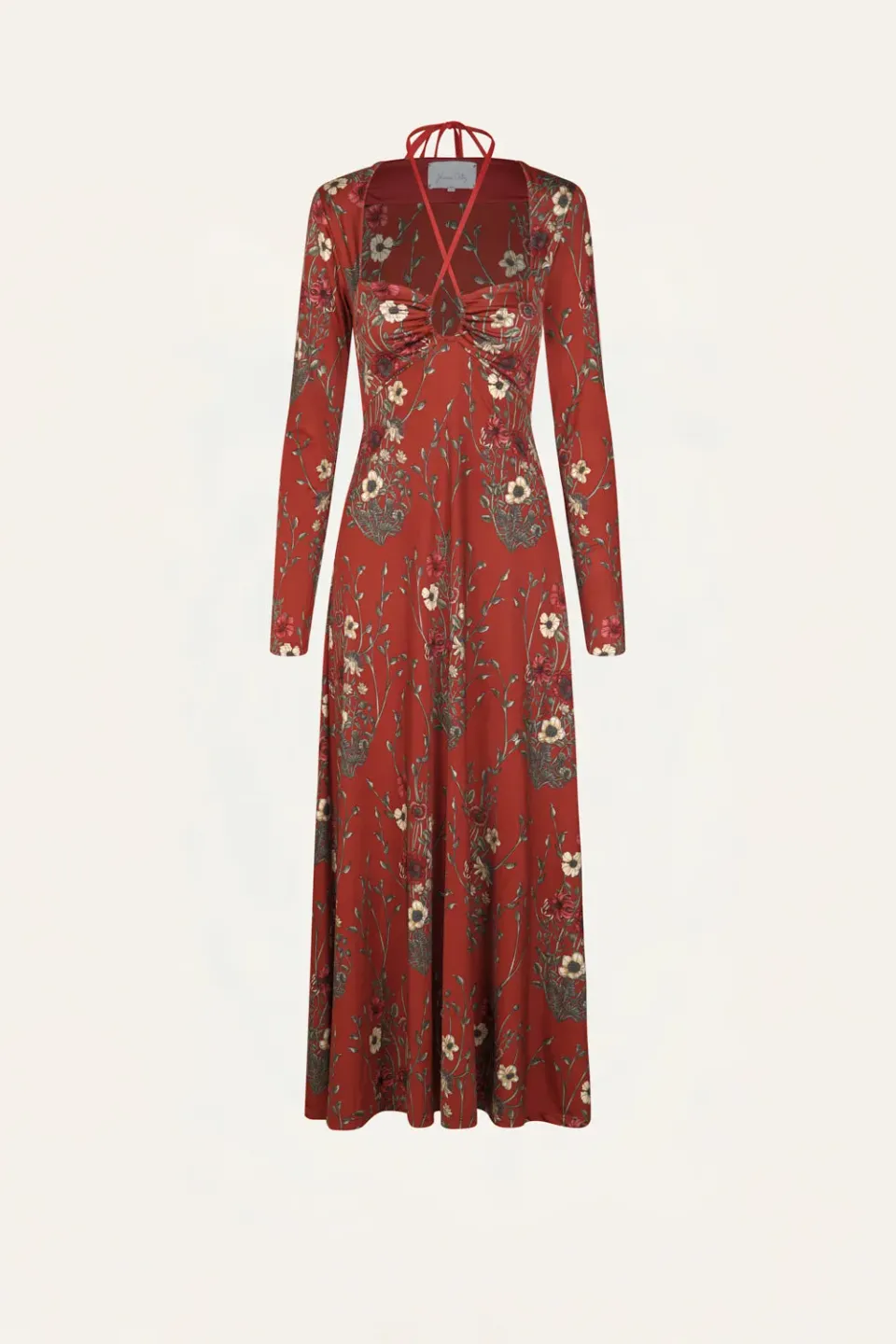 Johanna Ortiz Festive Performance abito rosso jersey