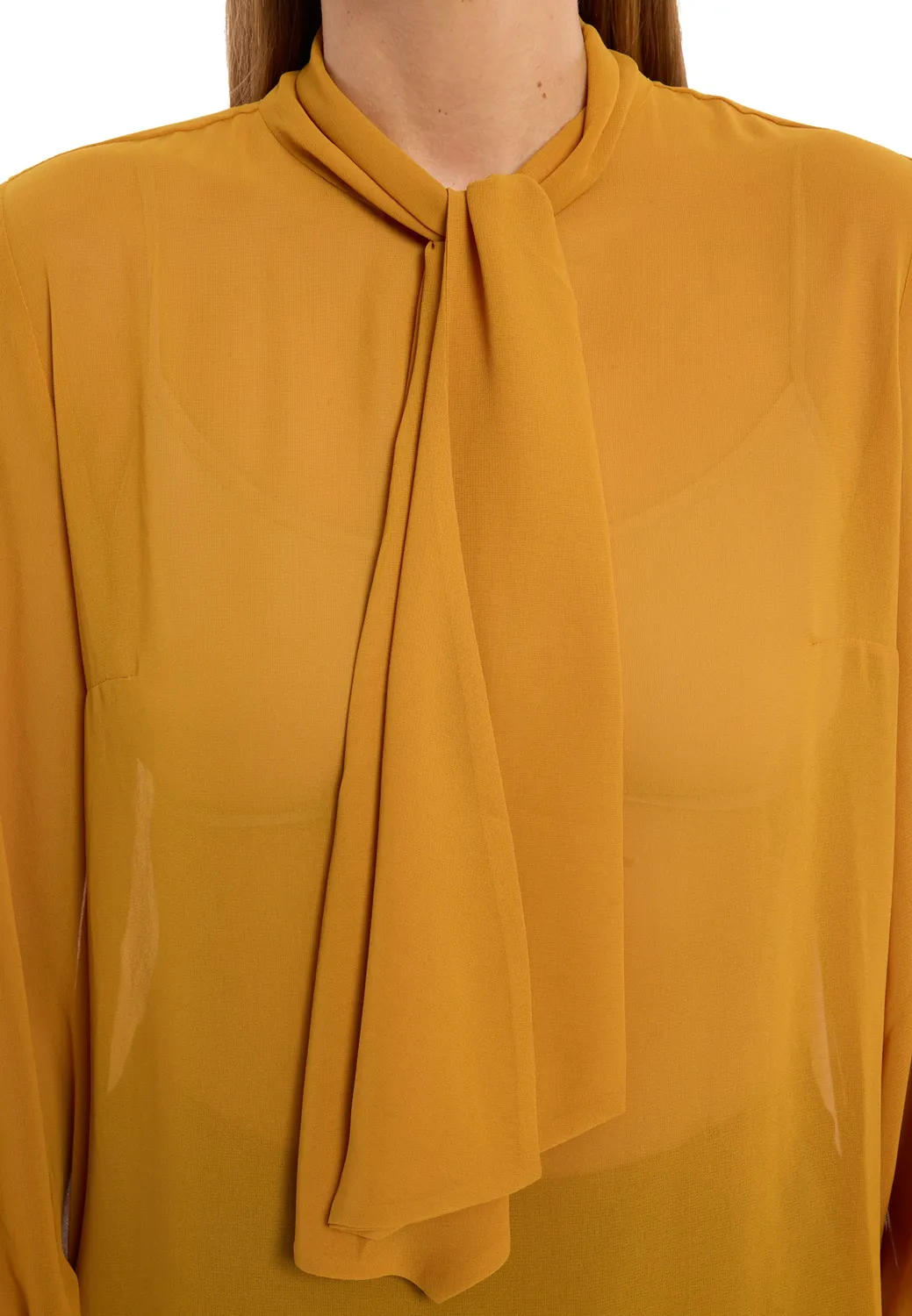 Ana Alcazar Cosmia camicetta chiffon curry