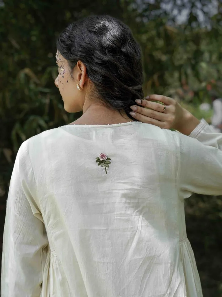 Our Dve Jeremiah Beige vestito lungo cotone