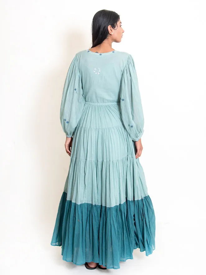 Our Dve Stark Dress abito verde menta cotone