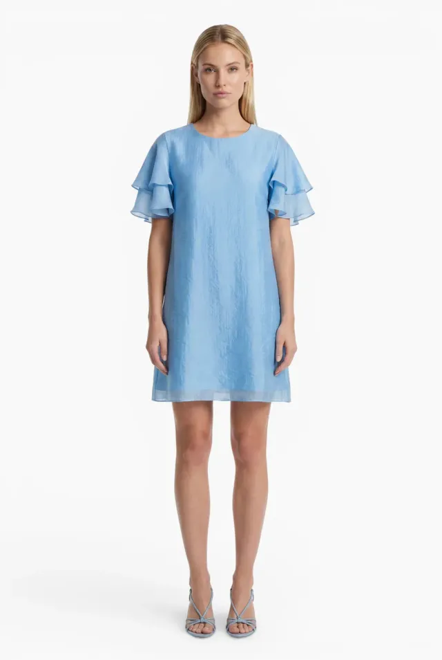 Ana Alcazar Duzia abito balze mini azzurro lyocell