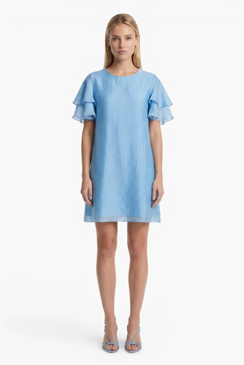 Ana Alcazar Duzia abito balze mini azzurro lyocell