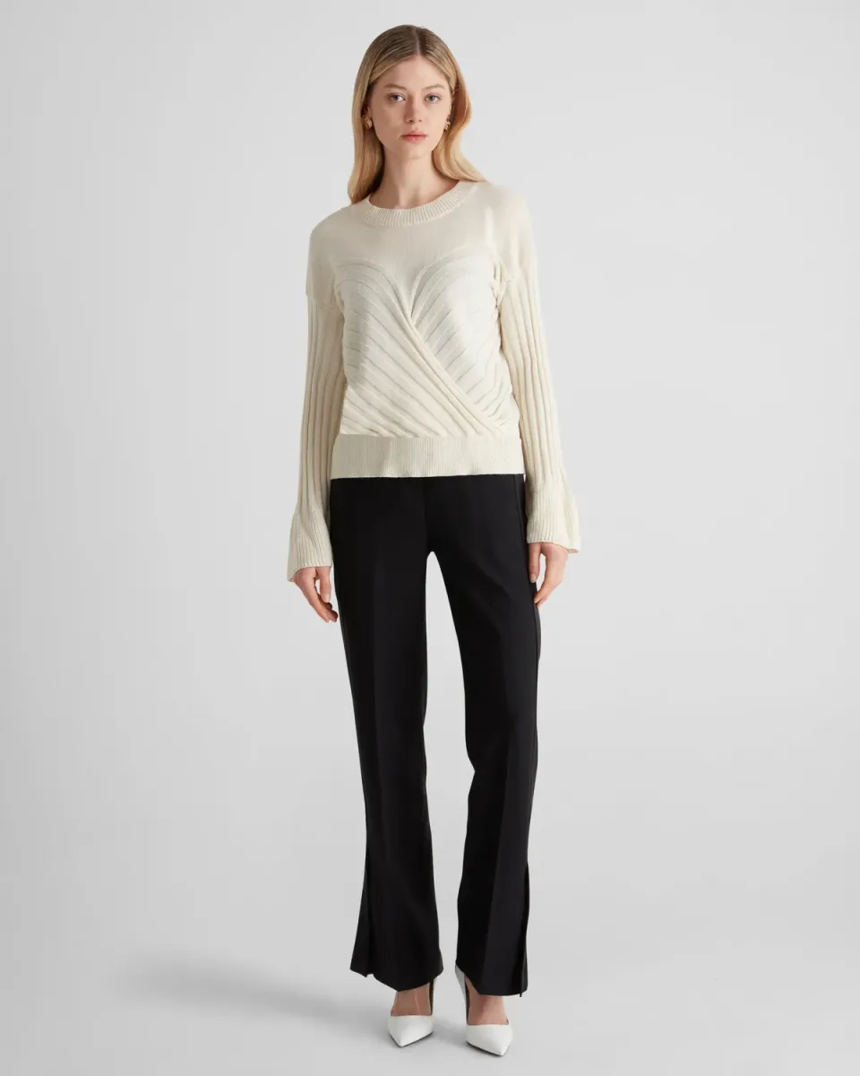 Violante Nessi Renny maglione avorio cashmere e cotone