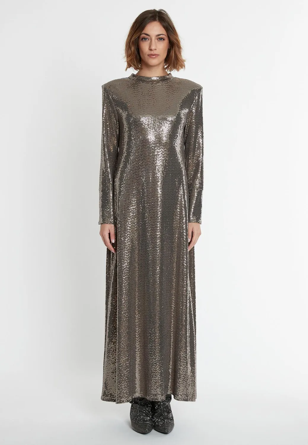 Ana Alcazar Sagaty Abito Maxi Paillettes