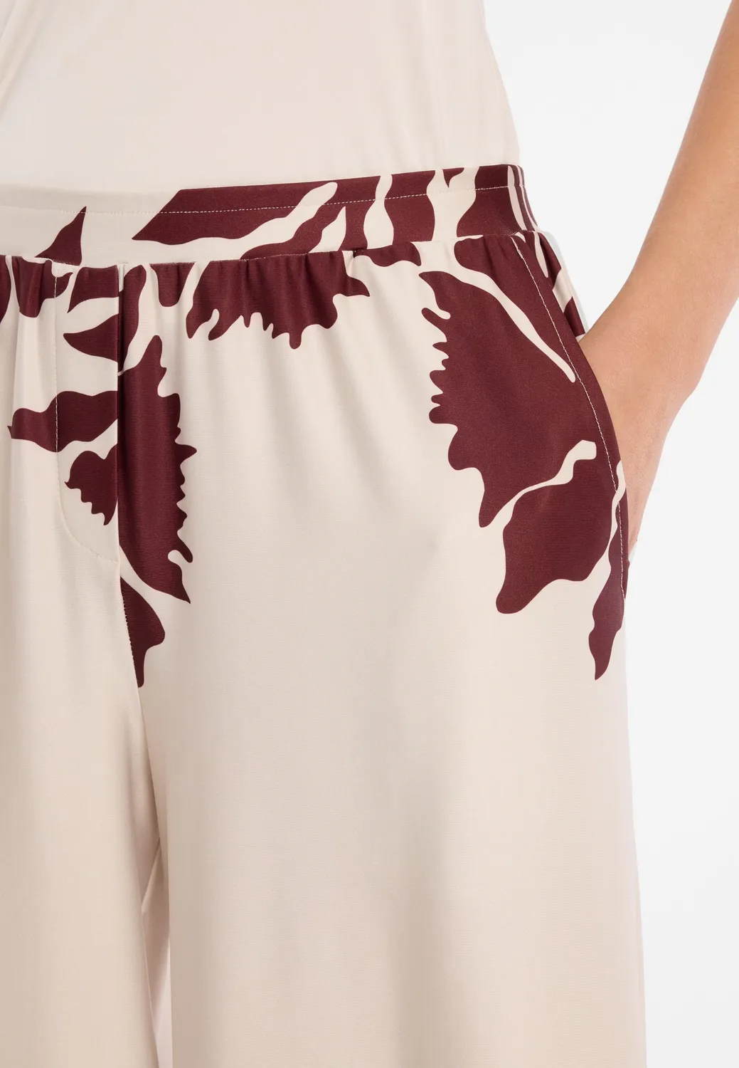 Ana Alcazar Dorinor pantaloni larghi fantasia beige