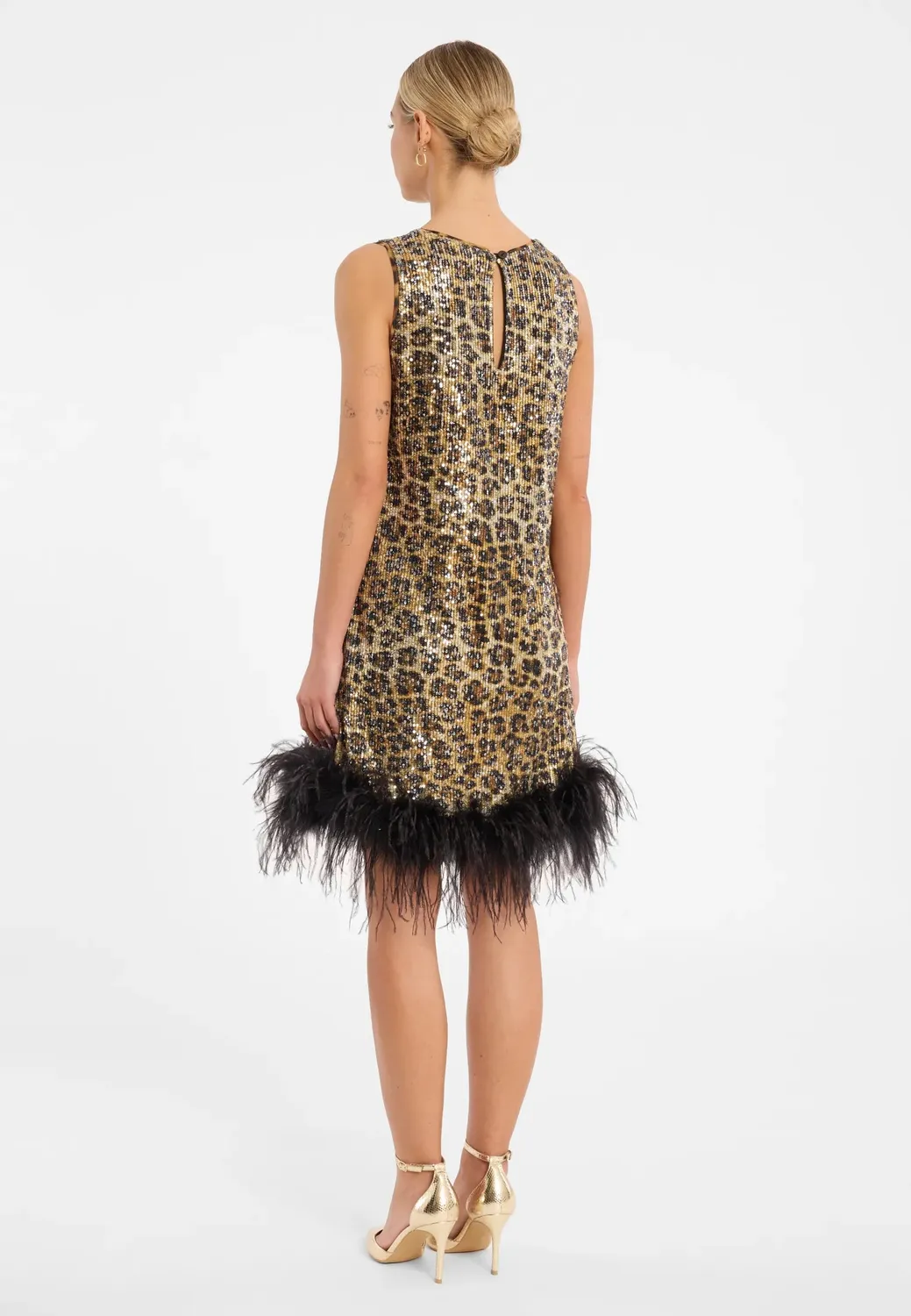 Ana Alcazar Celystis abito cocktail paillettes