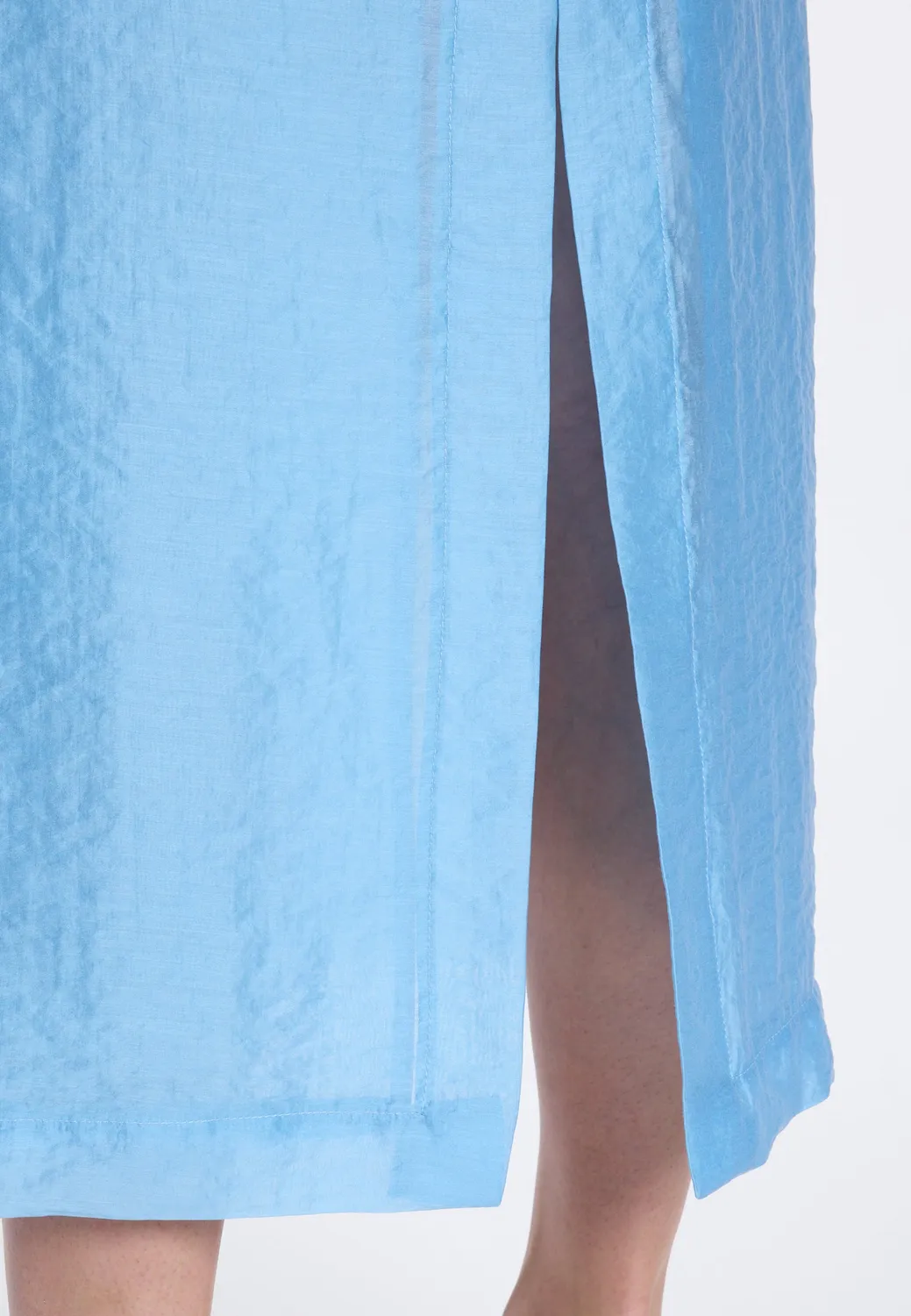 Ana Alcazar Davia abito midi azzurro lyocell