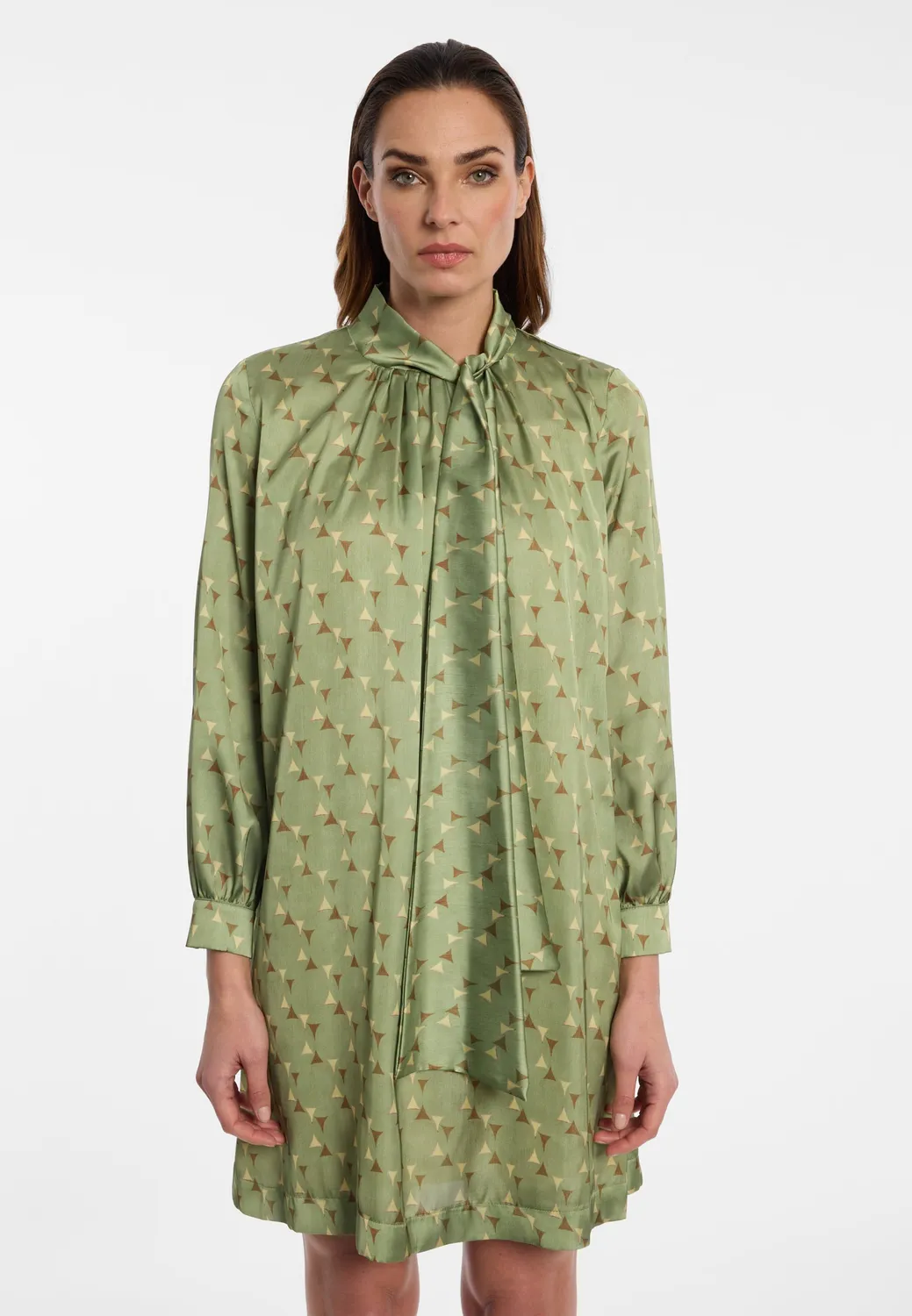 Ana Alcazar Eumira abito satin menta fantasia