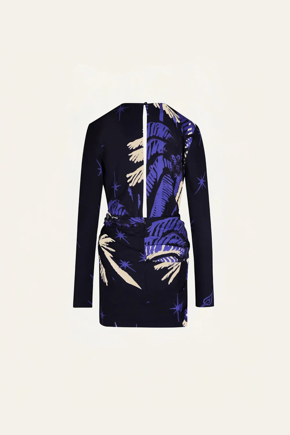 Johanna Ortiz Gangaway abito mini navy ecru crepe