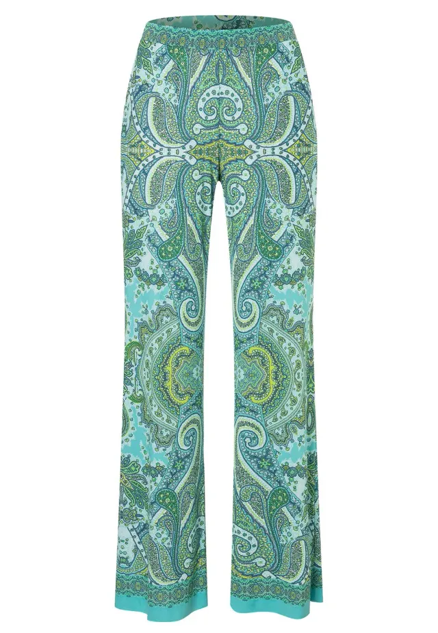 Ana Alcazar Pidila pantaloni estivi paisley azzurro