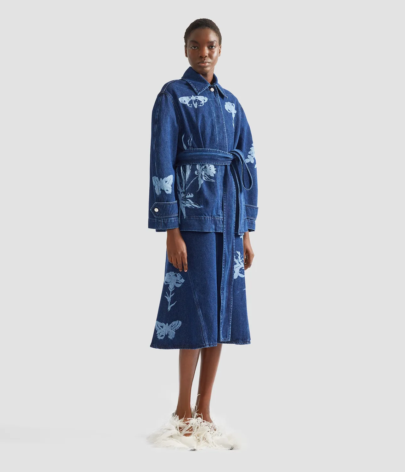 Erdem Indigo Denim Jacket giacca indaco oversize