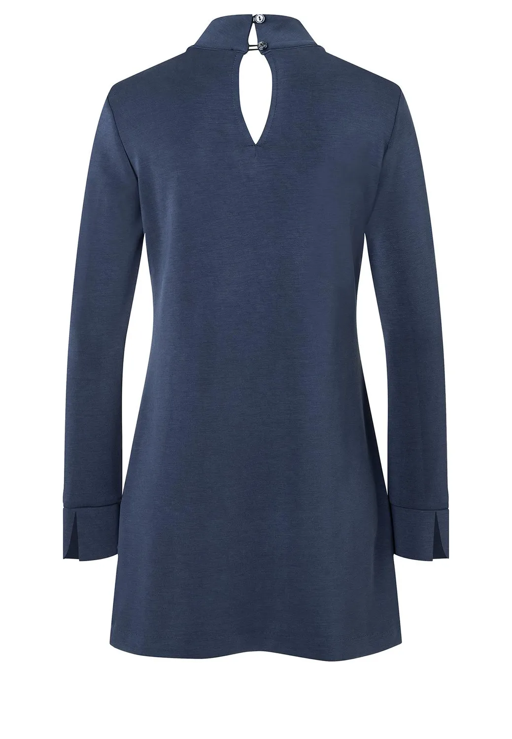 Ana Alcazar Semira top blu jersey collo alto