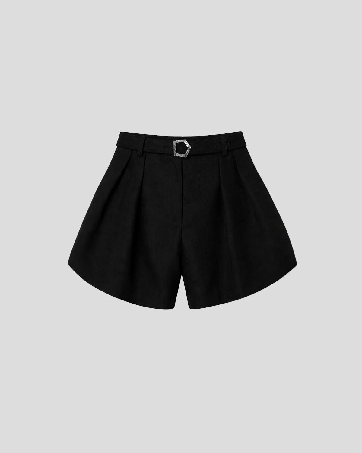 Violante Nessi Sherman shorts neri lana crepe