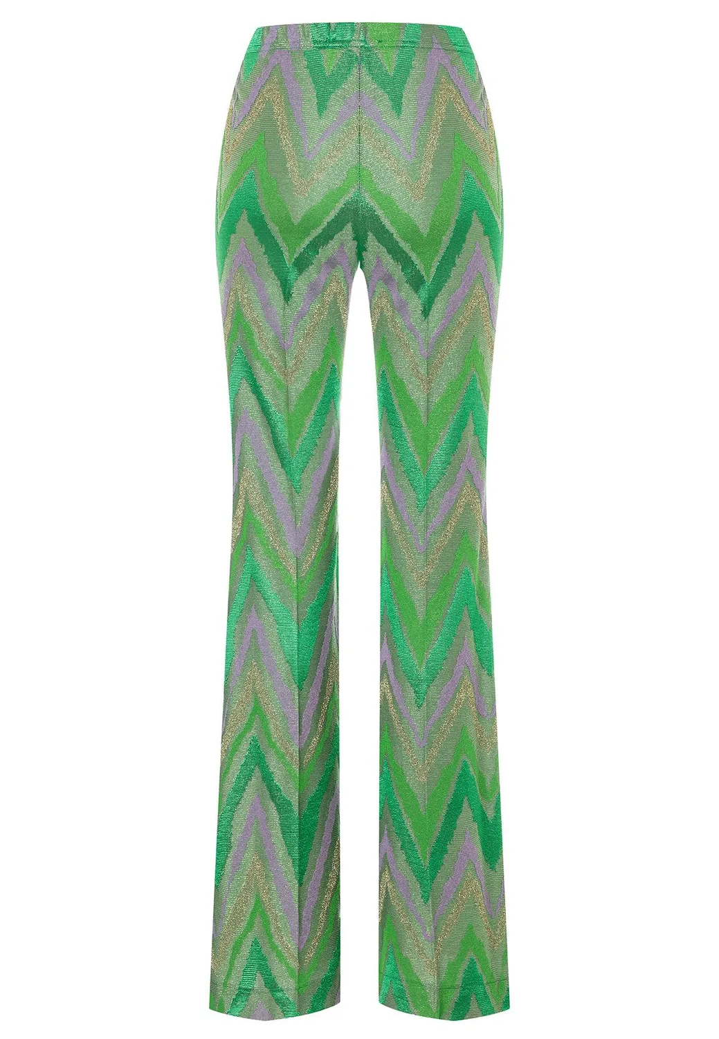 Ana Alcazar Pitora pantaloni zampa lurex verde