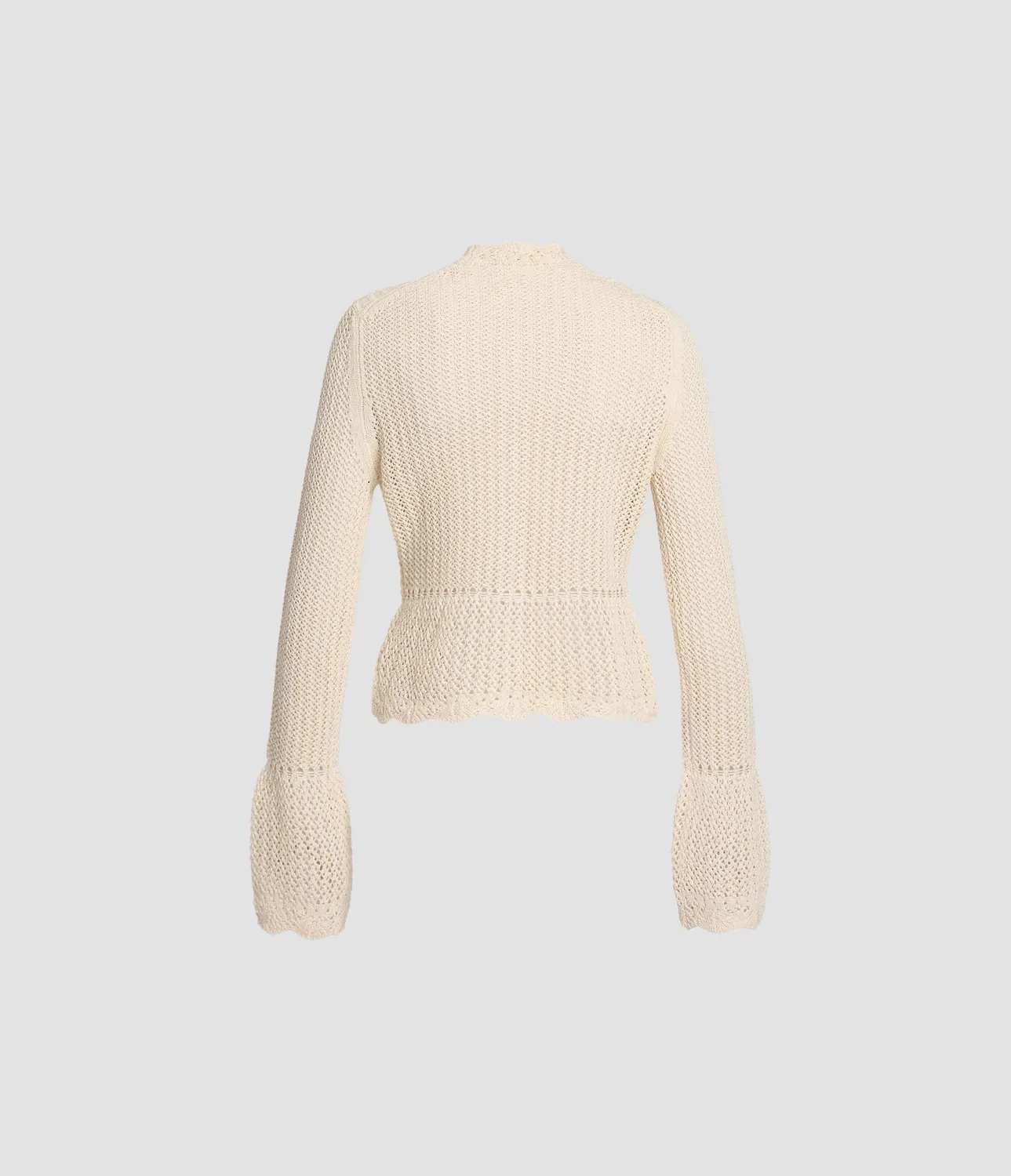 Erdem Embroidered Knit Peplum Cardigan cardigan ricamato