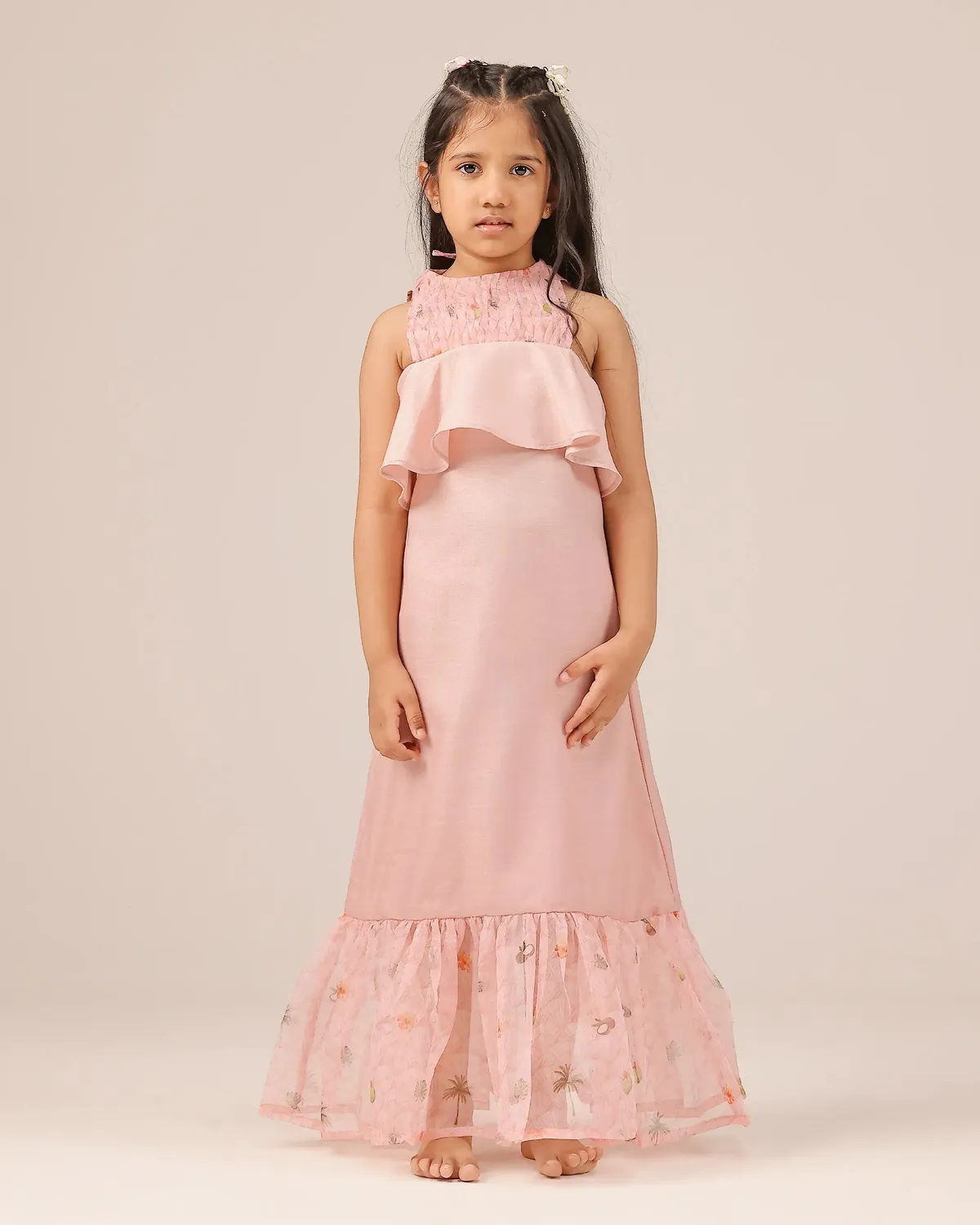Our Dve Palm Pop completo giacca abito bimba rosa
