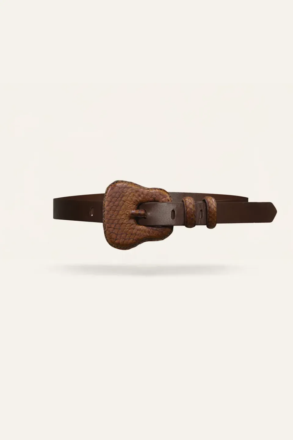 Johanna Ortiz Traditions cintura sottile marrone pelle