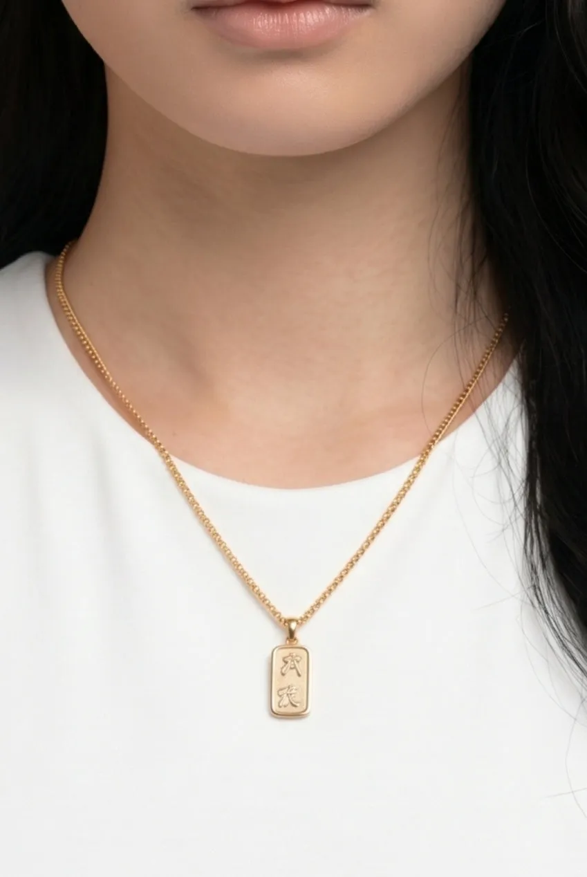 Uchi & Soto Kin Gold collana pendente oro barra