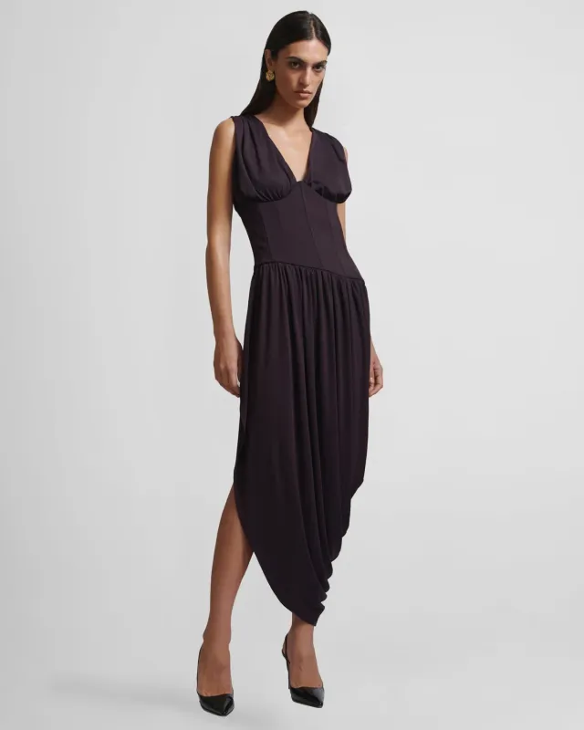 Violante Nessi Fila Abito Bustier Marrone Jersey