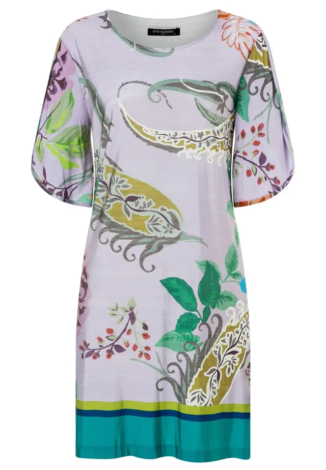 Ana Alcazar Zoraja abito corto jersey fiori pastello