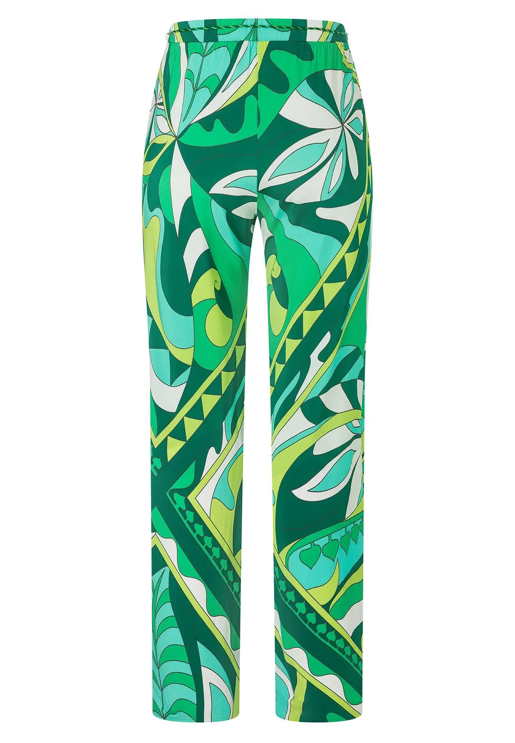 Ana Alcazar Kiane pantaloni jersey fantasia foglie