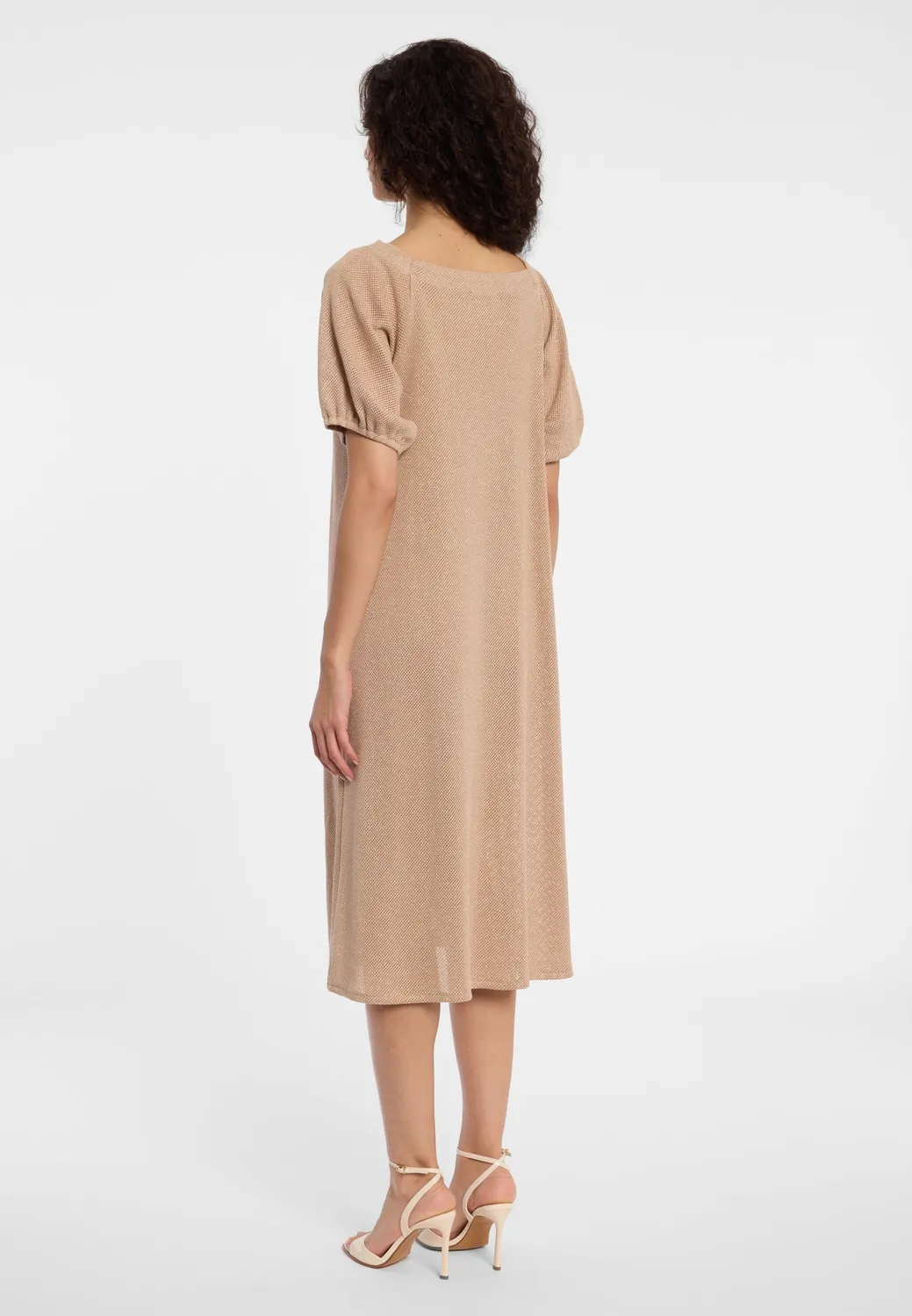 Ana Alcazar Daria abito midi maglia beige oversize