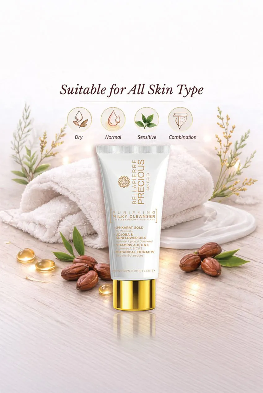 Bellapierre Precious 24K latte detergente viso 30 ml oro