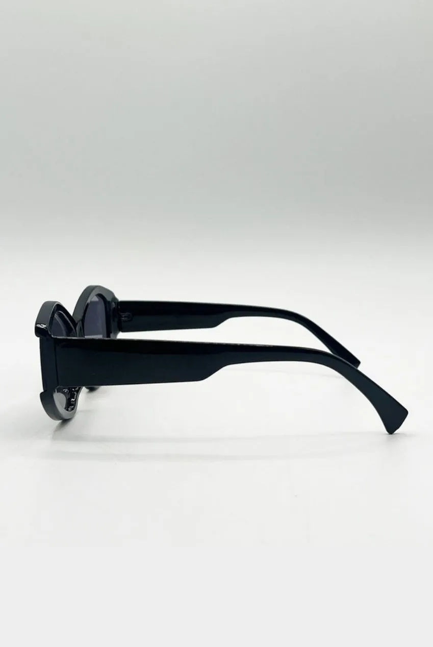 SVNX Angular Cat-Eye occhiali da sole neri