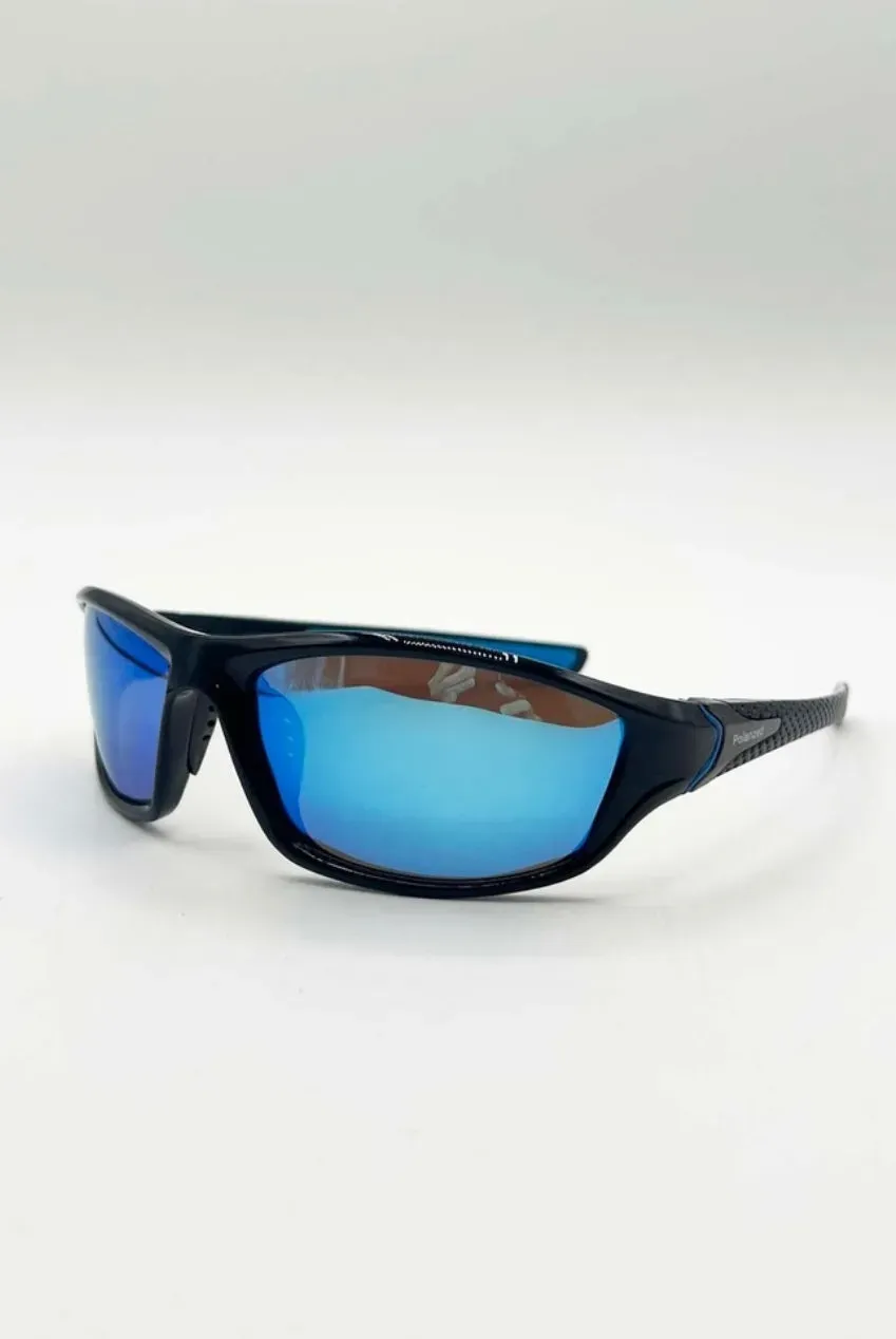 SVNX Outdoor Racer occhiali da sole nero blu UV400