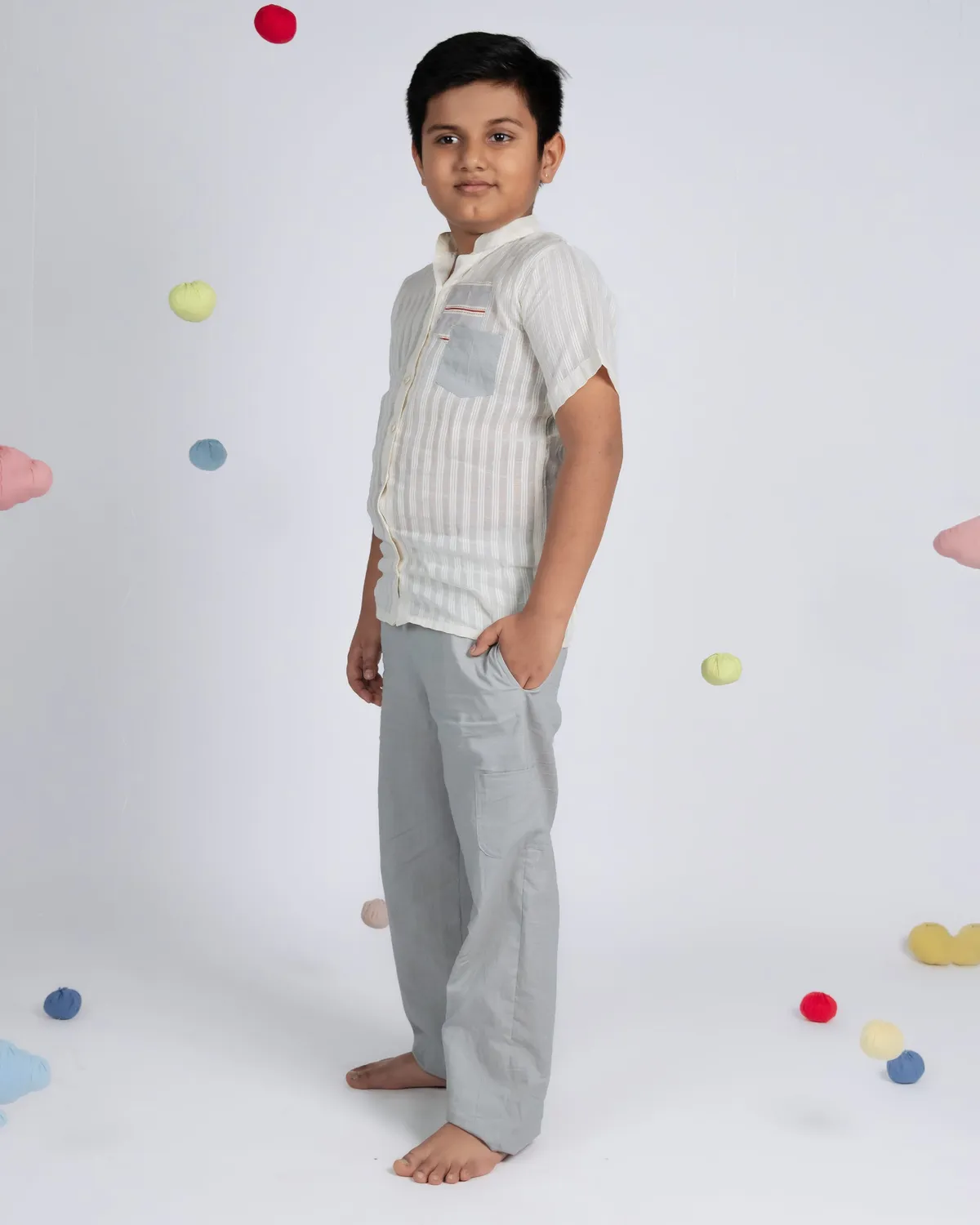 Our Dve Tiny Trend coordinato bimbo beige cotone