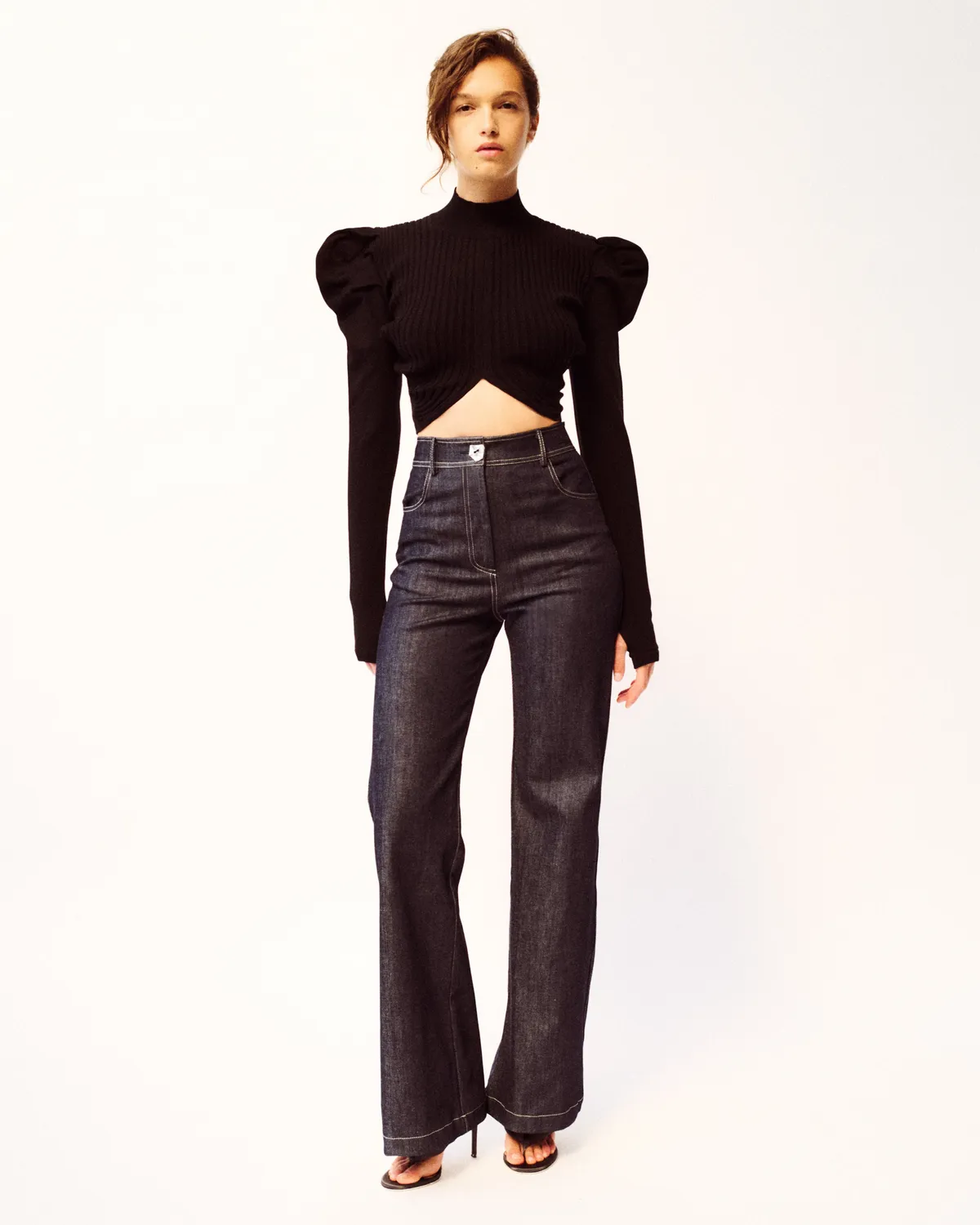 Violante Nessi Francis jeans blu in denim cotone bio