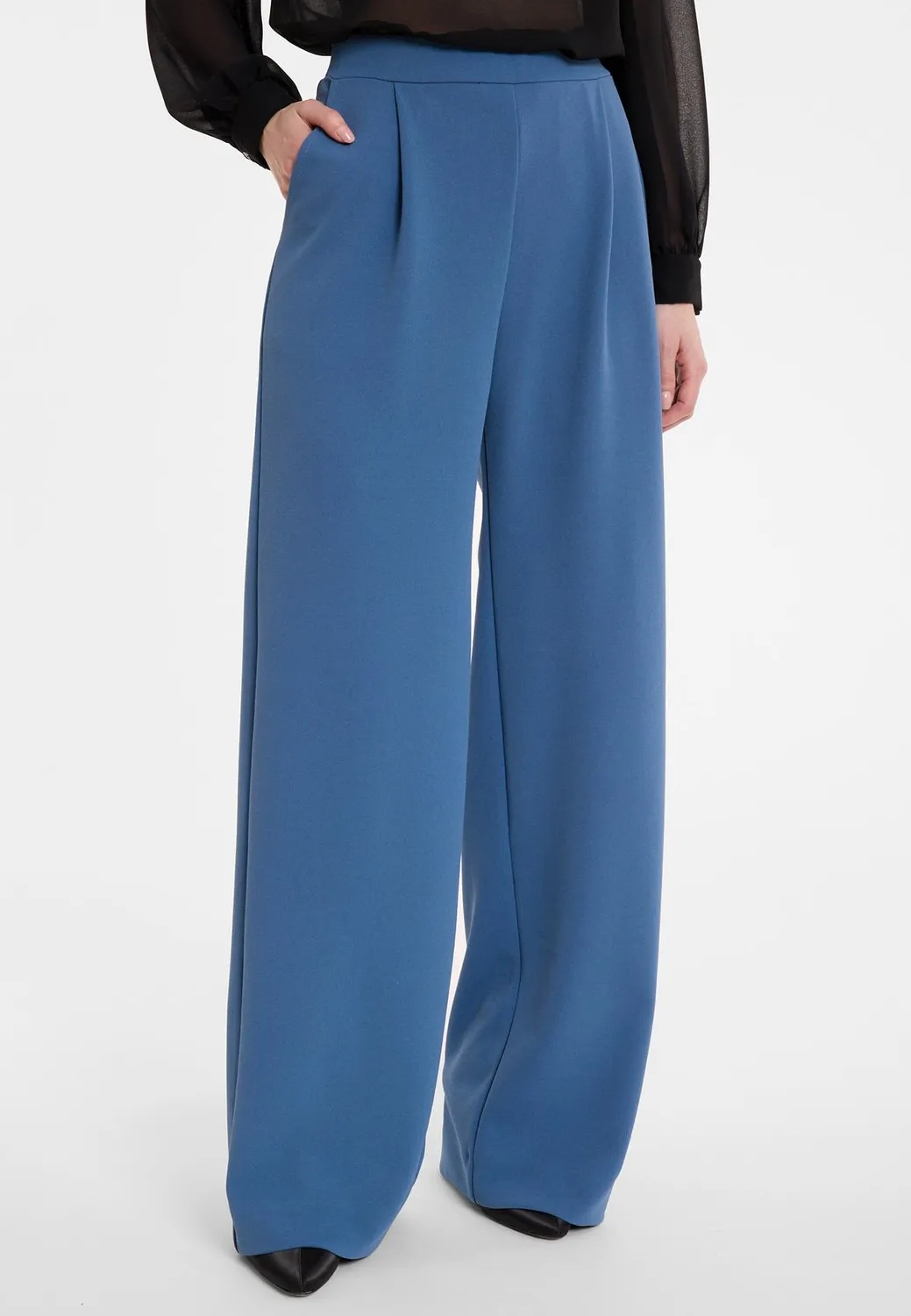 Ana Alcazar Marlene Adyla pantaloni palazzo blu
